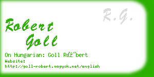 robert goll business card